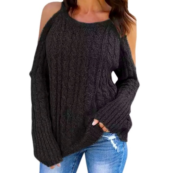 🛑🛑 5⭐️RATED Delilah Cold Shoulder sweater - Picture 3 of 5